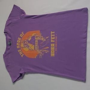 Star wars Boba fett t-chirt purple Girls Xl 14-16‎